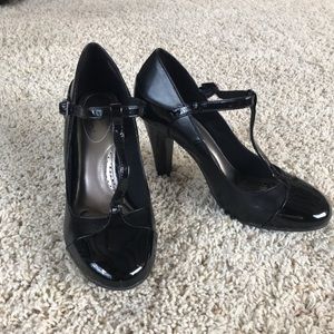 Black T-strap Heels